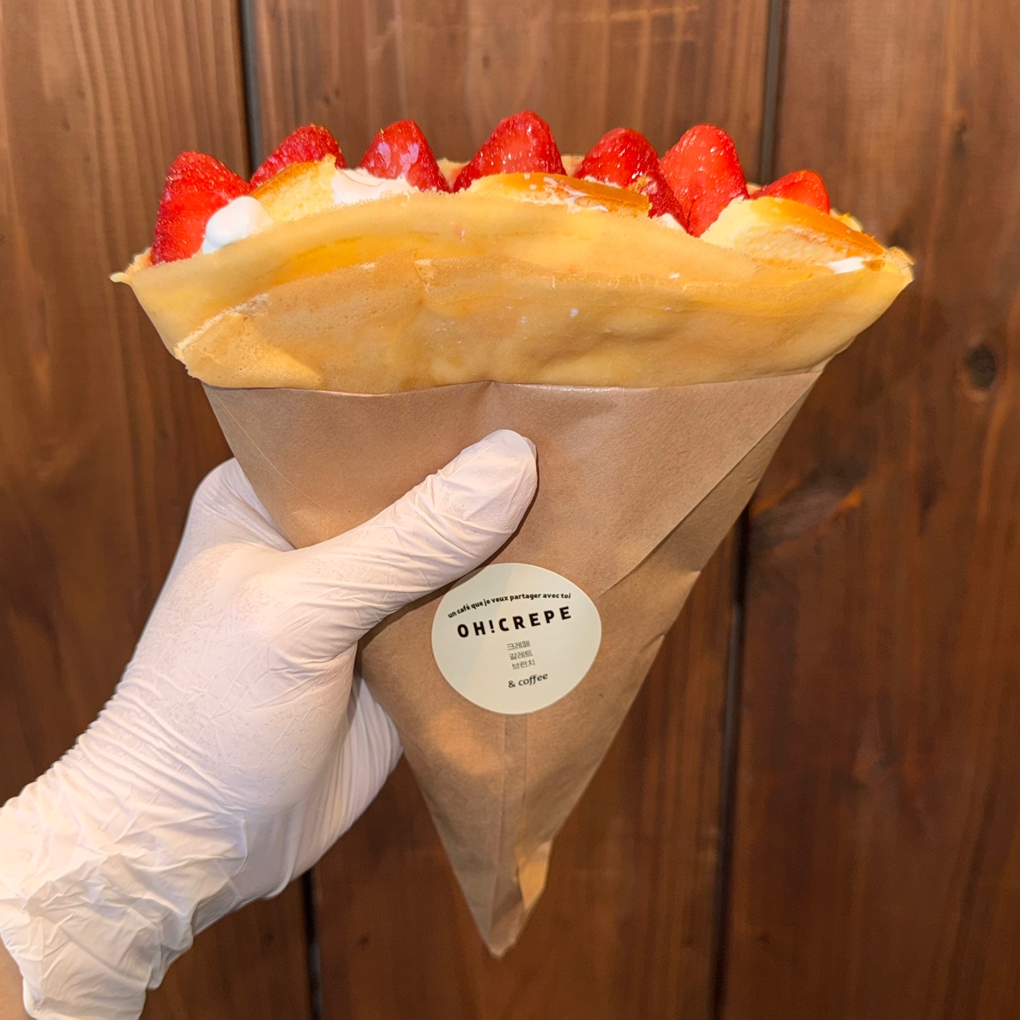 커스터드 & 딸기 치즈케이크 크레페