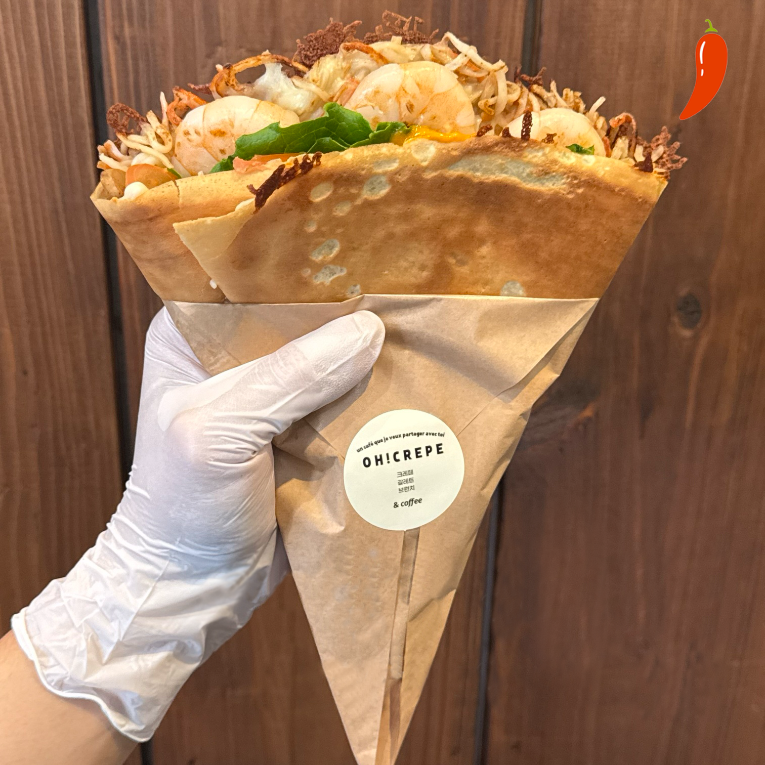 버터갈릭 쉬림프&모짜치즈 크레페